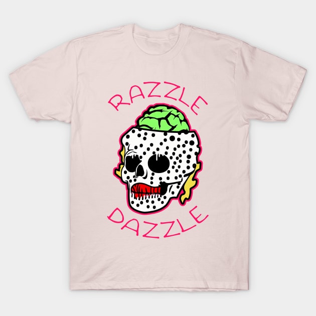 Razzle Dazzle Babe Skull Brain | Cute Dancing logo By Tyler Tilley T-Shirt by Tiger Picasso